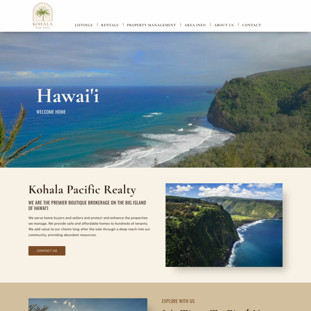 Kohala Pacific Realty Website